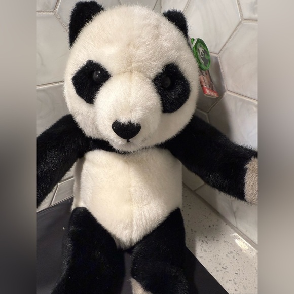 Panda Plush Stuffed Animal Busch Gardens VINTAGE World Wildlife Fund 1999 - Picture 2 of 8